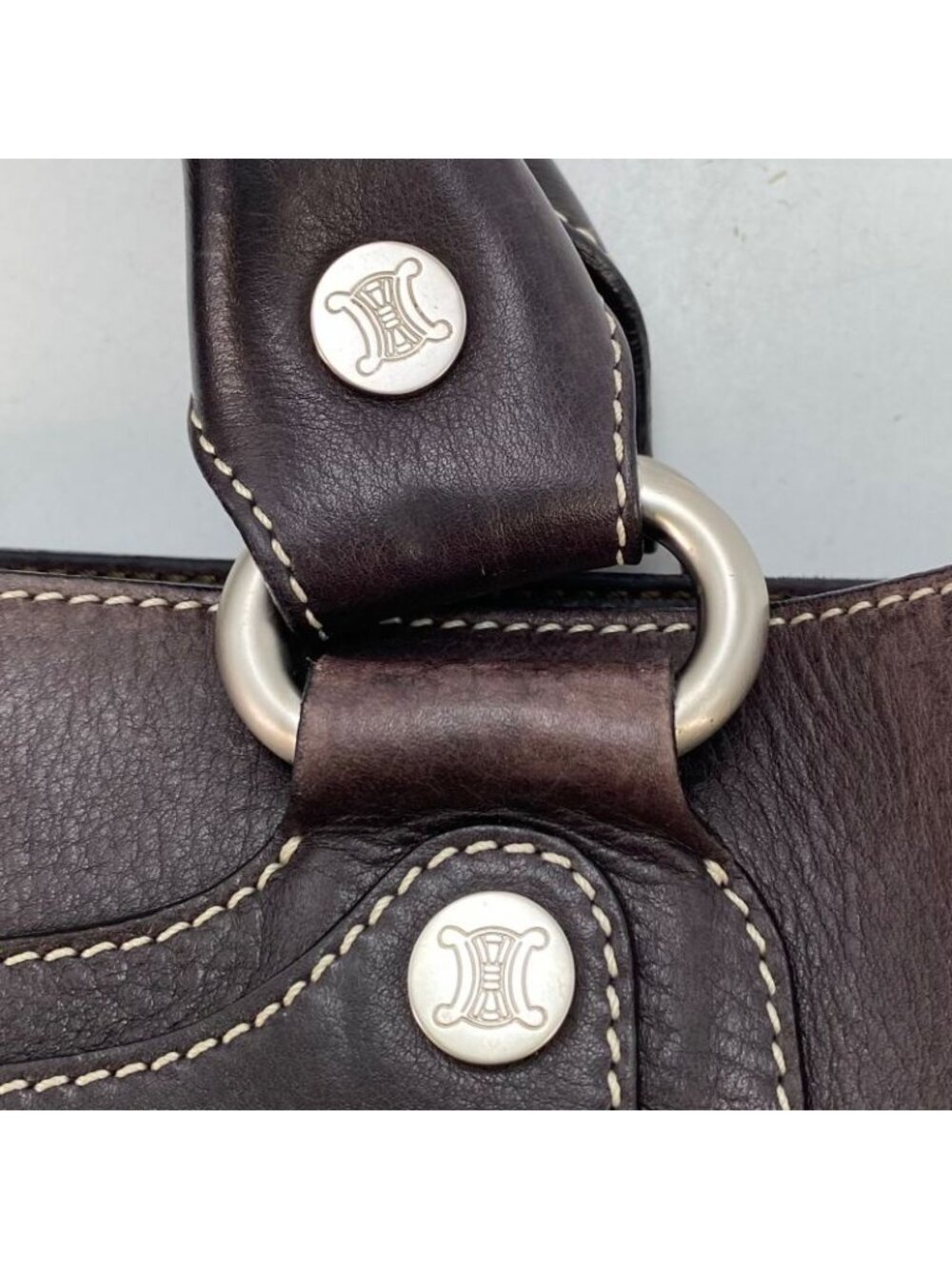 Celine Hand Tote Boogie Leather Brown Formal - Picture 15 of 16